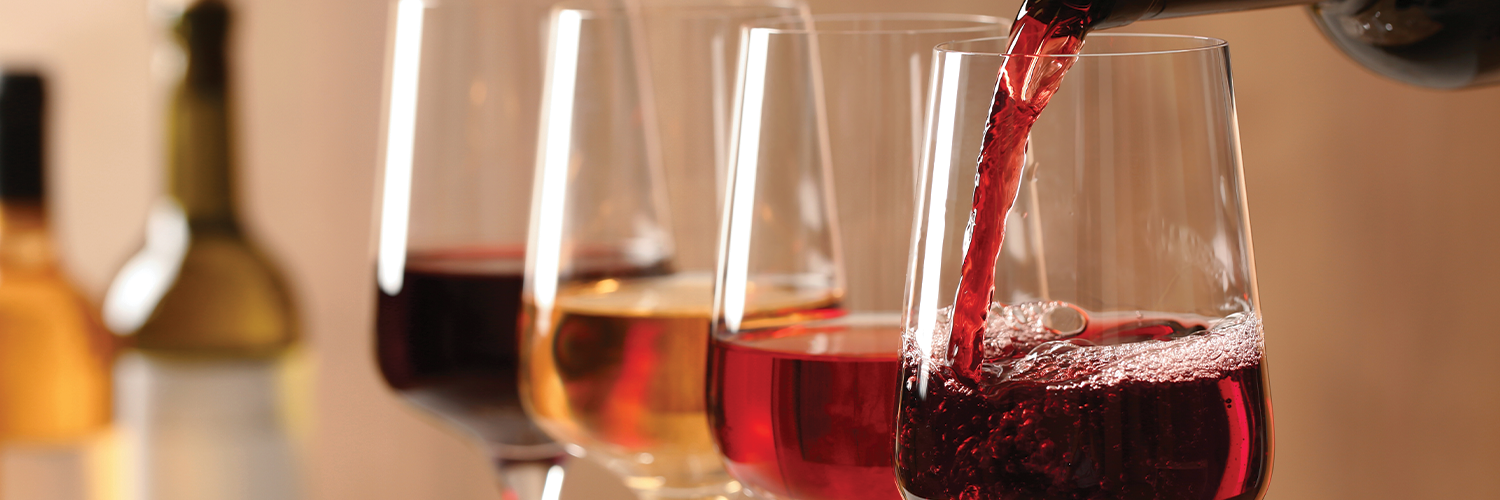 Wine Glasses on the table electronic banner